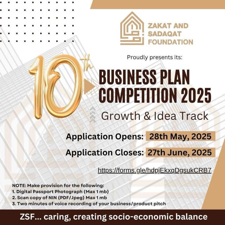Zakat and Sadaqat Foundation Apply 2025 Business Plan Competition