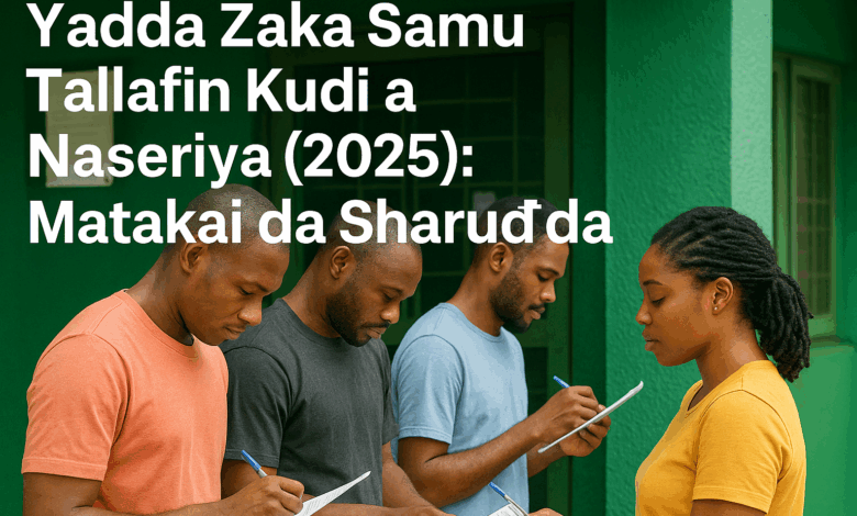 Matasa suna cikawa domin samun tallafi a gaban ofishin gwamnati