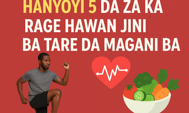 Hoto na mutum yana yin motsa jiki da cin abinci mai lafiya don rage hawan jini ba tare da magani ba