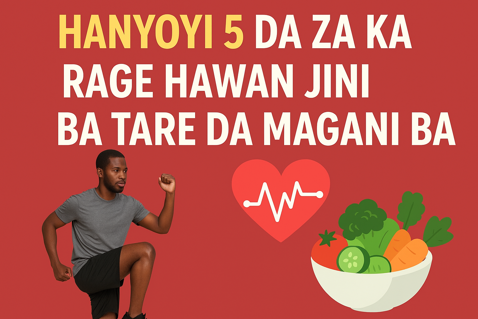 Hoto na mutum yana yin motsa jiki da cin abinci mai lafiya don rage hawan jini ba tare da magani ba